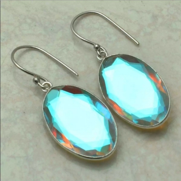 Rainbow Fire Topaz Necklace Set - It enables the person to live peacefully - Picture 2 of 6